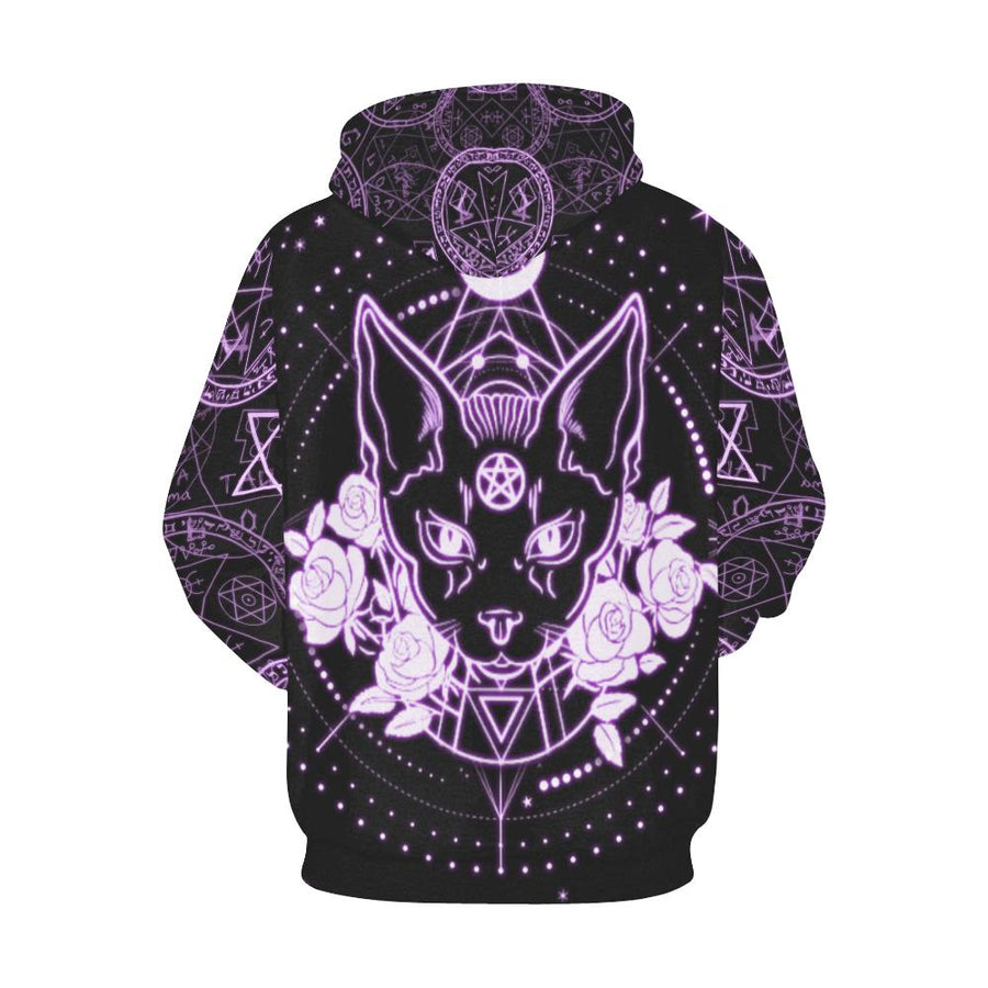Blessed be cat Wicca All Over Print Hoodie