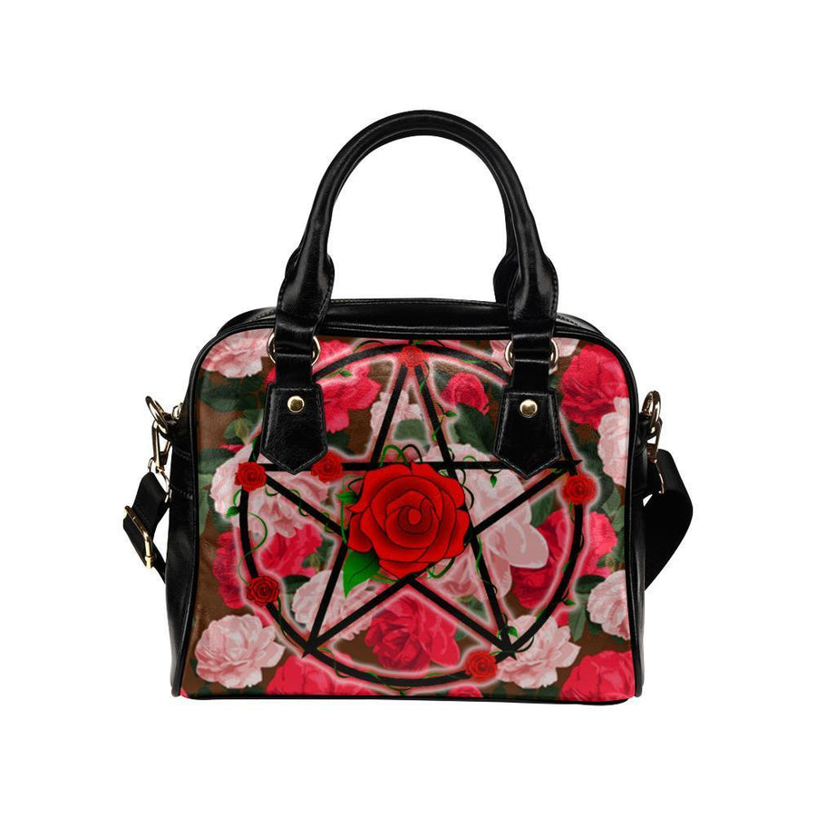 Pentacle rose wicca Shoulder Handbag Shoulder Handbags (1634) e-joyer 