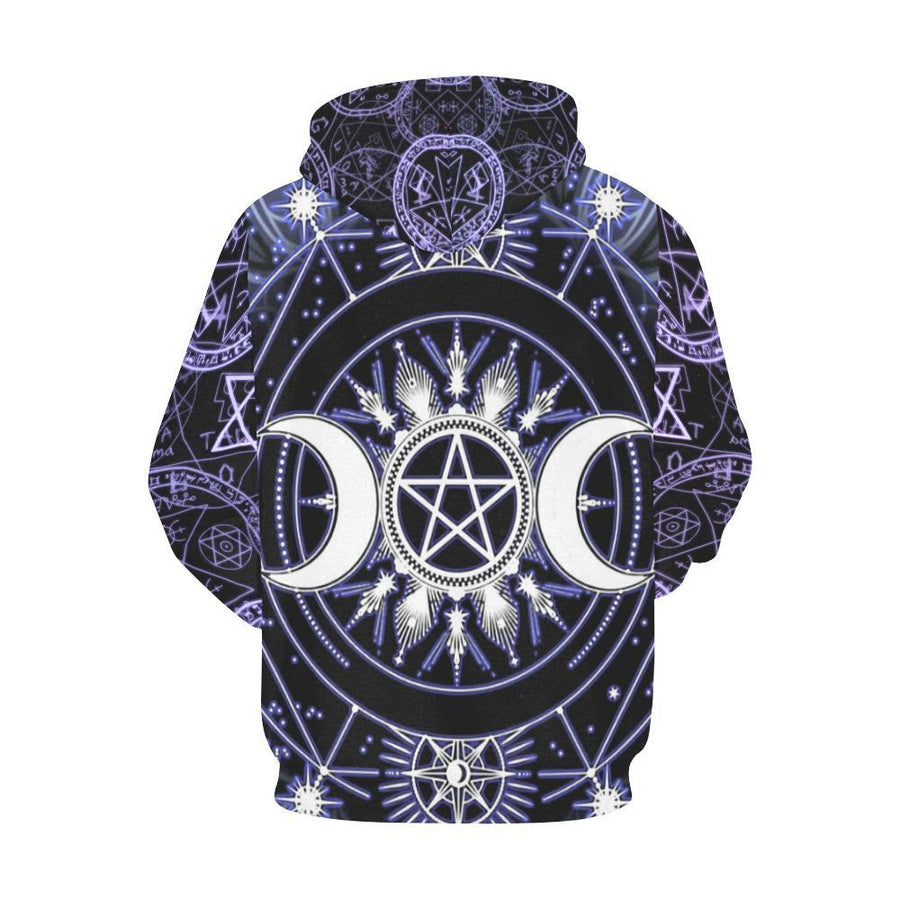 Triple moon wicca All Over Print Hoodie All Over Print Hoodie for Women (H13) e-joyer 