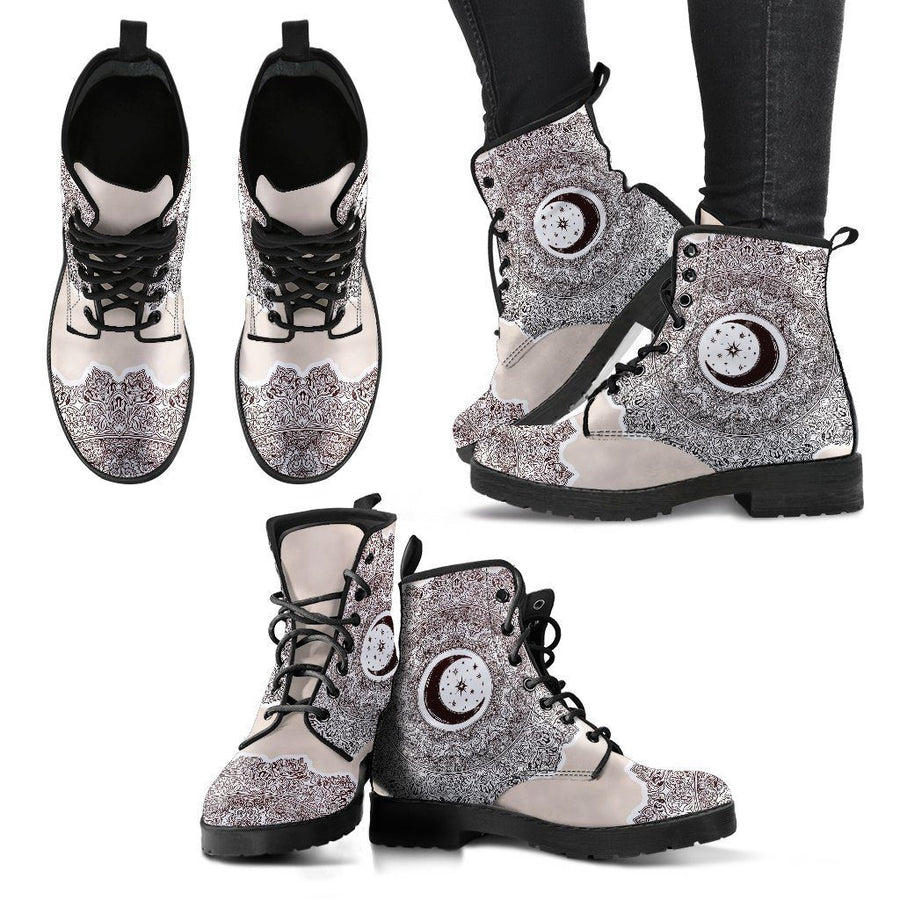 Moon Star Leather Boots Shoes MoonChildWorld 