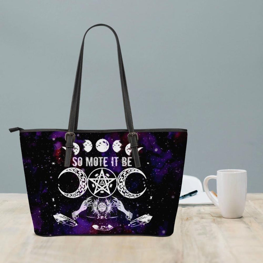 Wicca Leather Tote Handbag MoonChildWorld 