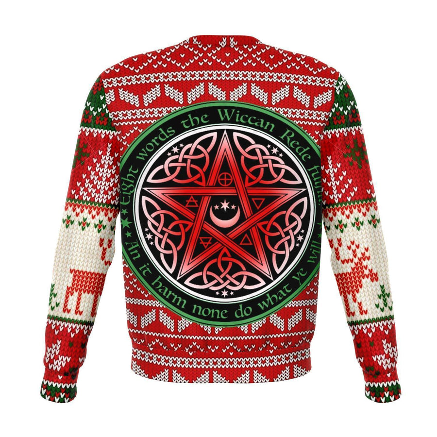 Pentacle wicca christmas sweater Athletic Sweatshirt - AOP Subliminator XS 