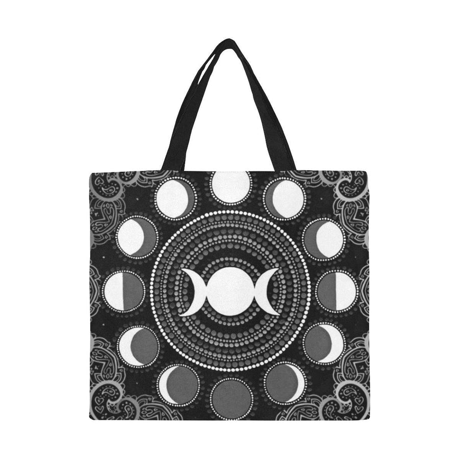 Moon phases wicca Tote Bag All Over Print Canvas Tote Bag/Large (1699) e-joyer 
