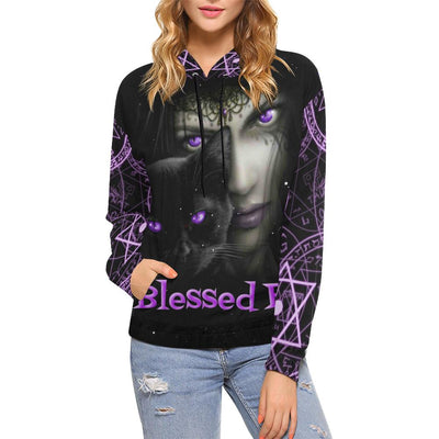 Blessed be cat Wicca All Over Print Hoodie All Over Print Hoodie for Women (H13) e-joyer