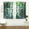 Pentacle Wicca Window Curtain Kitchen Curtain 26" X 39" e-joyer