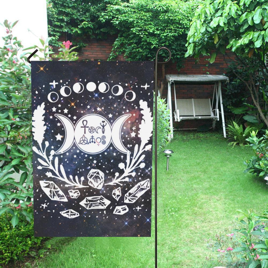 Triple moon wicca Garden Flag Garden Flag 28‘’x40‘’ e-joyer 
