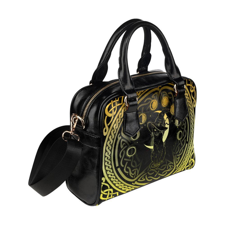 Cat witch moon phases Shoulder Handbag Shoulder Handbags (1634) e-joyer 