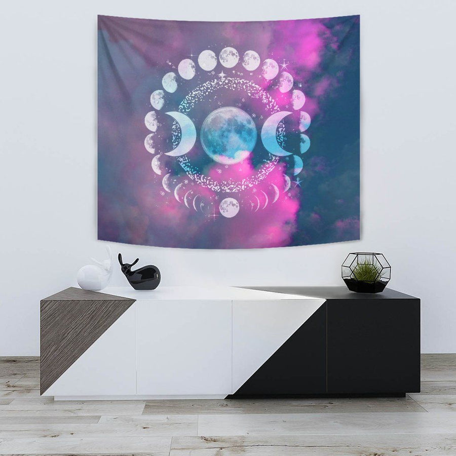 Moon phases wicca Tapestry Tapestry MoonChildWorld 