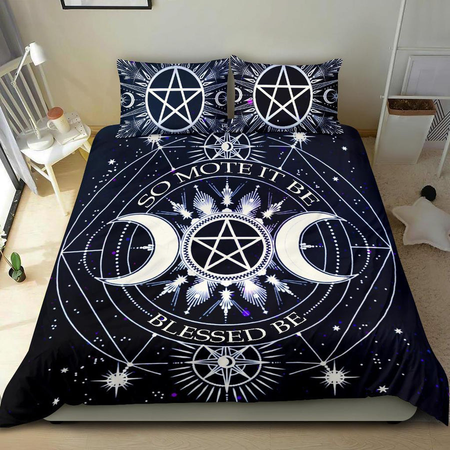 Blessed be wicca bedding set Bedding Set MoonChildWorld 