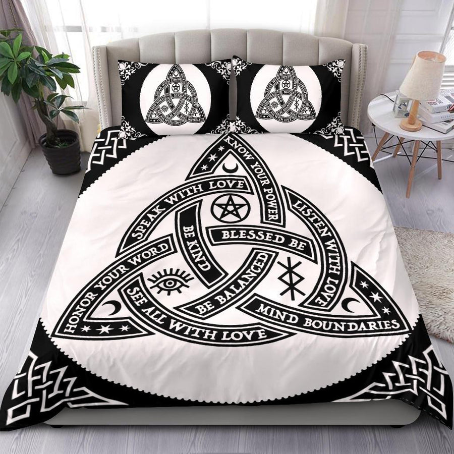 Triquetra wicca Bedding Set Bedding Set MoonChildWorld 