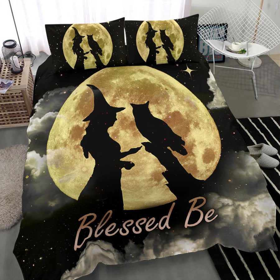 Witch owl blessed be wicca Bedding Set Bedding Set MoonChildWorld 