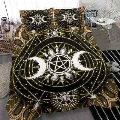 Triple moon wicca Bedding Set Bedding Set MoonChildWorld