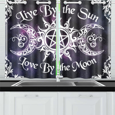 Sun Moon Window Curtain Kitchen Curtain 26" X 39" e-joyer