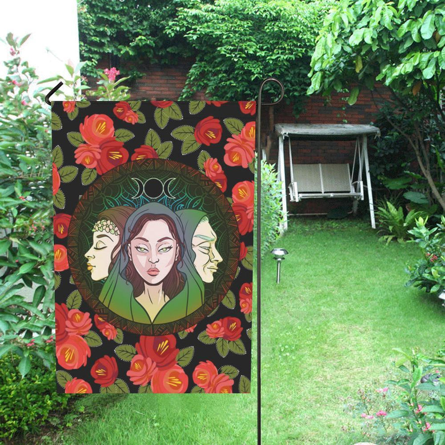 Triple goddess wicca Garden Flag Garden Flag 28‘’x40‘’ e-joyer 