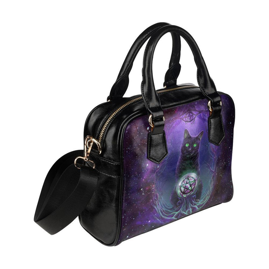 Wicca cat Shoulder Handbag
