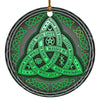 Celtic Knot Triquetra Pagan Wicca Circle Ornament Housewares CustomCat White One Size