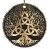Celtic Tree Of Life Wicca Pagan Circle Ornament Housewares CustomCat White One Size