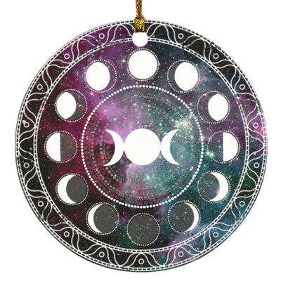 Moon Phases Triple Moon Wicca Pagan Circle Ornament Housewares CustomCat