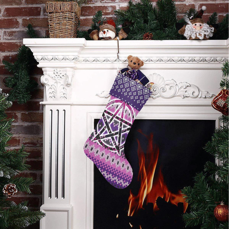 Pentacle wicca Christmas Stocking Christmas Stocking e-joyer 