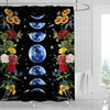 Moon Phases Flower Wicca Shower Curtain Shower Curtain MoonChildWorld 