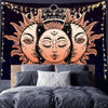 Wicca Sun and moon goddess tapestry Tapestry MoonChildWorld 