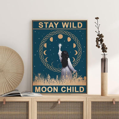 Stay Wild Moon Child Wicca Canvas Canvas MoonChildWorld