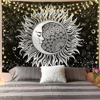 Wicca Moon and Sun Tapestry Tapestry MoonChildWorld Moon 95x73cm 37x28inch