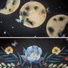 Moon Phases Floral Butterflies Tapestry Tapestry MoonChildWorld