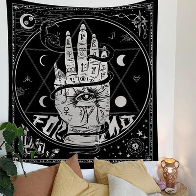 Wicca Moon and Sun Tapestry Tapestry MoonChildWorld