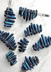 Angel Aura Crystal Barrette Natural Stone Hair Clip Hair clip MoonChildWorld Deep Blue S