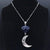 Heart Natural Stone Moon Witch Necklace