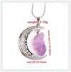 Natural Quartz Amethyst Moon Necklace Necklace MoonChildWorld