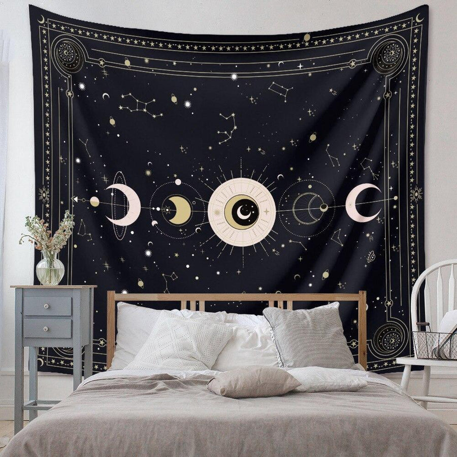 Star Moon Tapestry Wall Hanging Tapestry MoonChildWorld 