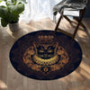 Wicca cat queen round carpet Area rug MoonChildWorld 