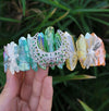 Moon crystal quartz natural stone crown Crown MoonChildWorld Rainbow