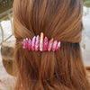 Angel Aura Crystal Barrette Natural Stone Hair Clip Hair clip MoonChildWorld Fuchsia S