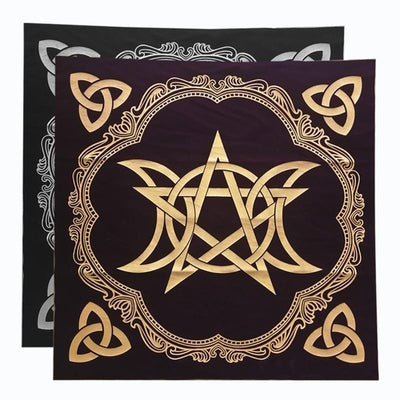 Triple Moon Pentacle Wicca Altar Cloth Tablecloth Tablecloth MoonChildWorld