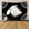 Wicca Sun Moon Tapestry Tapestry MoonChildWorld Crystal hand 1 150x100cm No Lights