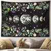 Moon phases Floral Tapestry Tapestry MoonChildWorld 