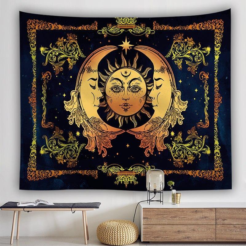 Wicca Sun moon Tapestry Wall Hanging Tapestry MoonChildWorld 