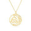 Celtic pentagram witch wicca necklace Necklace MoonChildWorld Triquetra Gold China