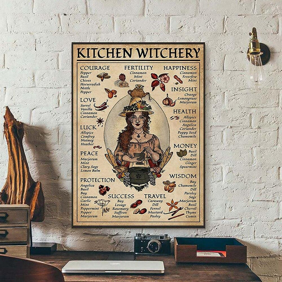 Kitchen Witchery Woman Witch Poster Canvas