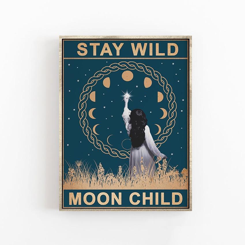 Stay Wild Moon Child Wicca Canvas