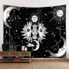 White Black Sun Moon Mandala Tapestry Tapestry MoonChildWorld Sun moon 150x150cm 