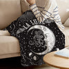 Witchy La Lune Moon Black Throw Blanket Premium Blanket MoonChildWorld 