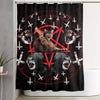 Satanic Cat Pentagram Shower Curtain Shower Curtain MoonChildWorld 