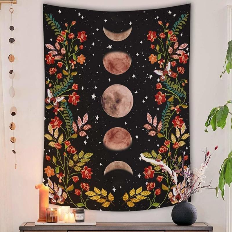 Moon phases Tapestry Wall Hanging Tapestry MoonChildWorld 
