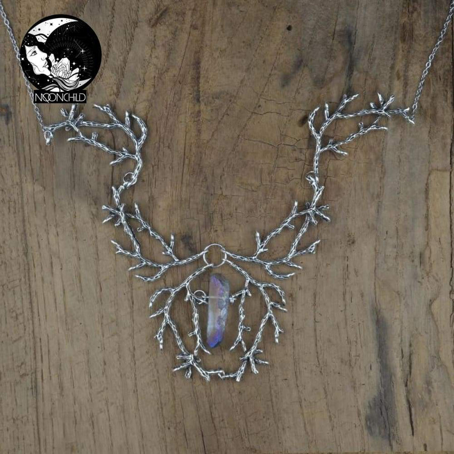 Raw Quartz Branches Necklace Witch Jewelry Necklace MoonChildWorld 