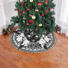 Occult cat witch Christmas Tree Skirt Christmas Tree Skirt e-joyer 