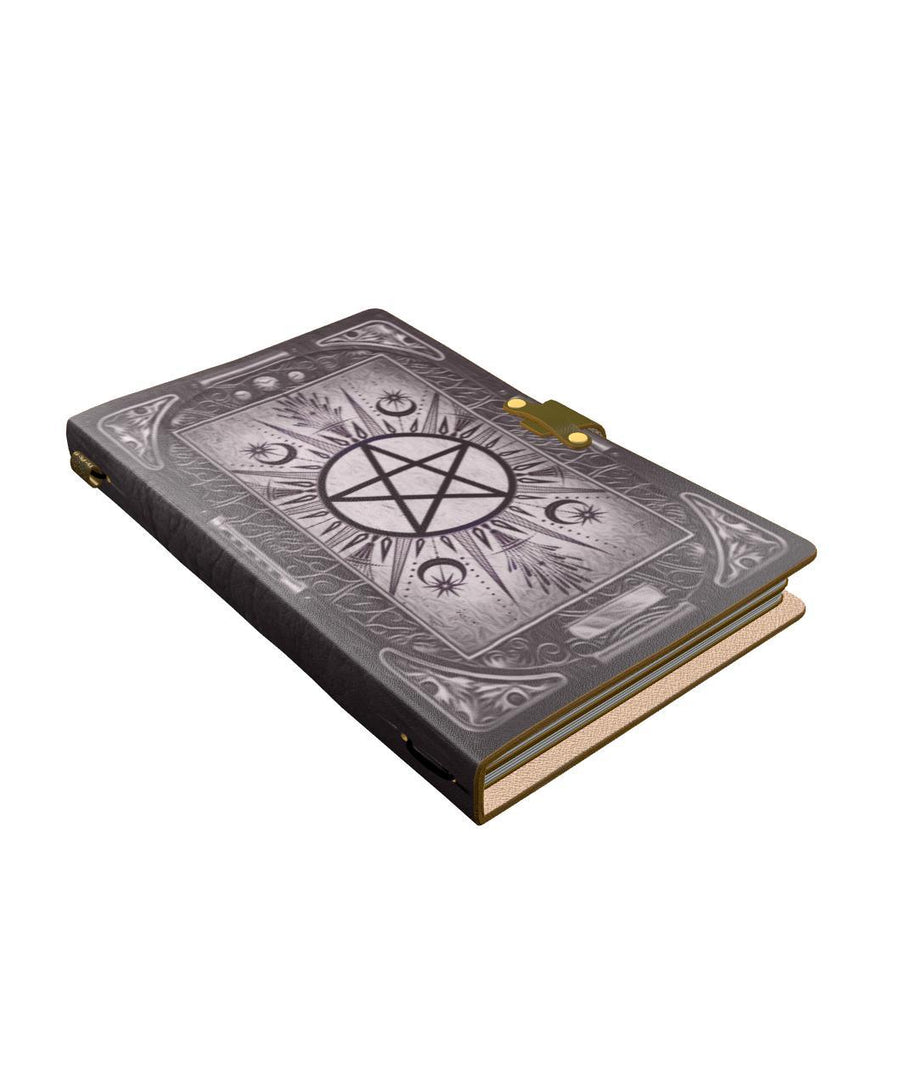 Pentacle wicca leather notebook Leather MoonChildWorld 